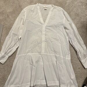 H&M White V-Neck Blouse